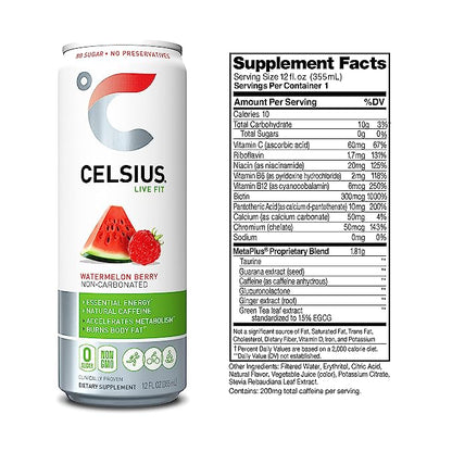 Celsius Energy Drink - Sparkling Essential Fitness Drink - 355ml