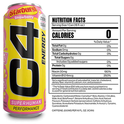 Cellucor - C4 Carbonated Energy Drink 12x473ml - Starburst Series