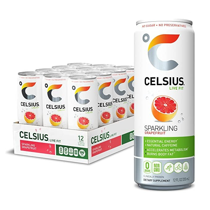 Celsius Energy Drink - Sparkling Essential Fitness Drink - 12x355ml