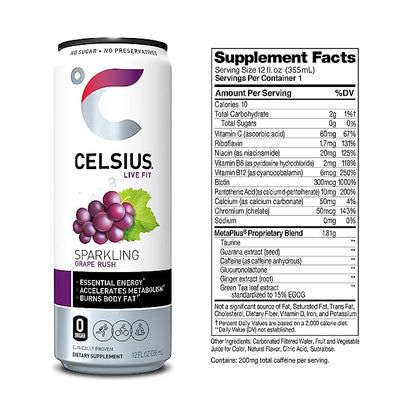Celsius Energy Drink - Sparkling Essential Fitness Drink - 355ml