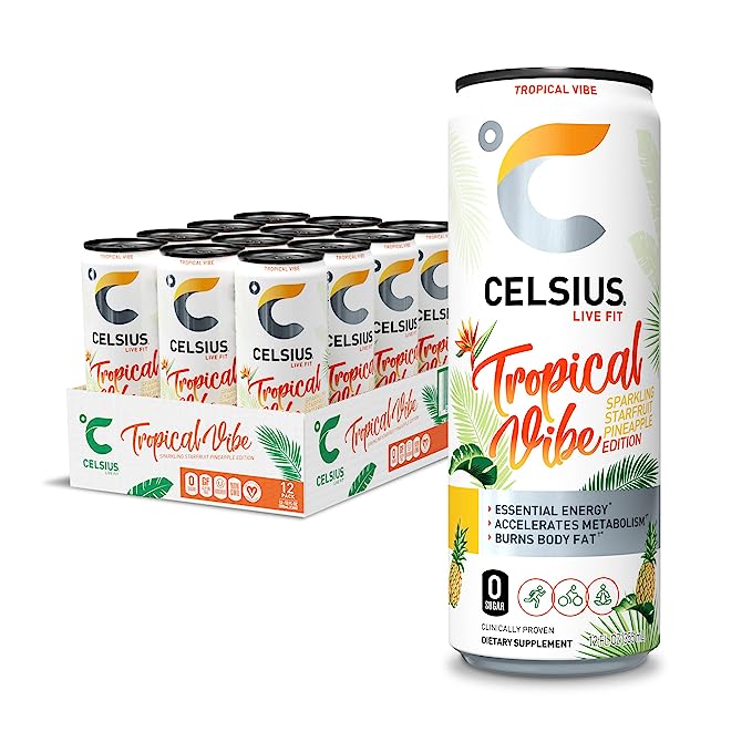 Celsius Energy Drink - Sparkling Essential Fitness Drink - 12x355ml