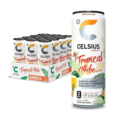 Celsius Energy Drink - Sparkling Essential Fitness Drink - 12x355ml