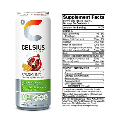 Celsius Energy Drink - Sparkling Essential Fitness Drink - 355ml