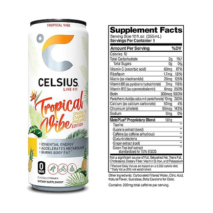 Celsius Energy Drink - Sparkling Essential Fitness Drink - 355ml