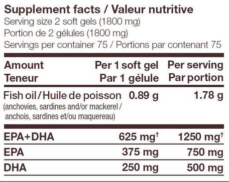 NutraSea Omega-3+Vitamin D 60 LiquidGels