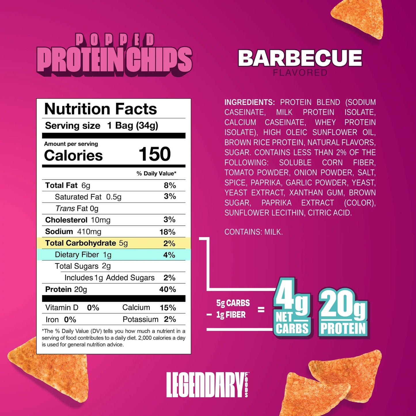 Legendary Foods - Popped Protein Chip - 34g