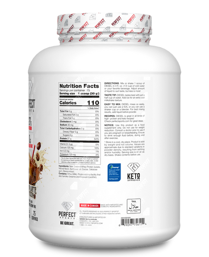 Perfect Sports - Diesel New Zealand Whey Isolate Protein - 5lbs