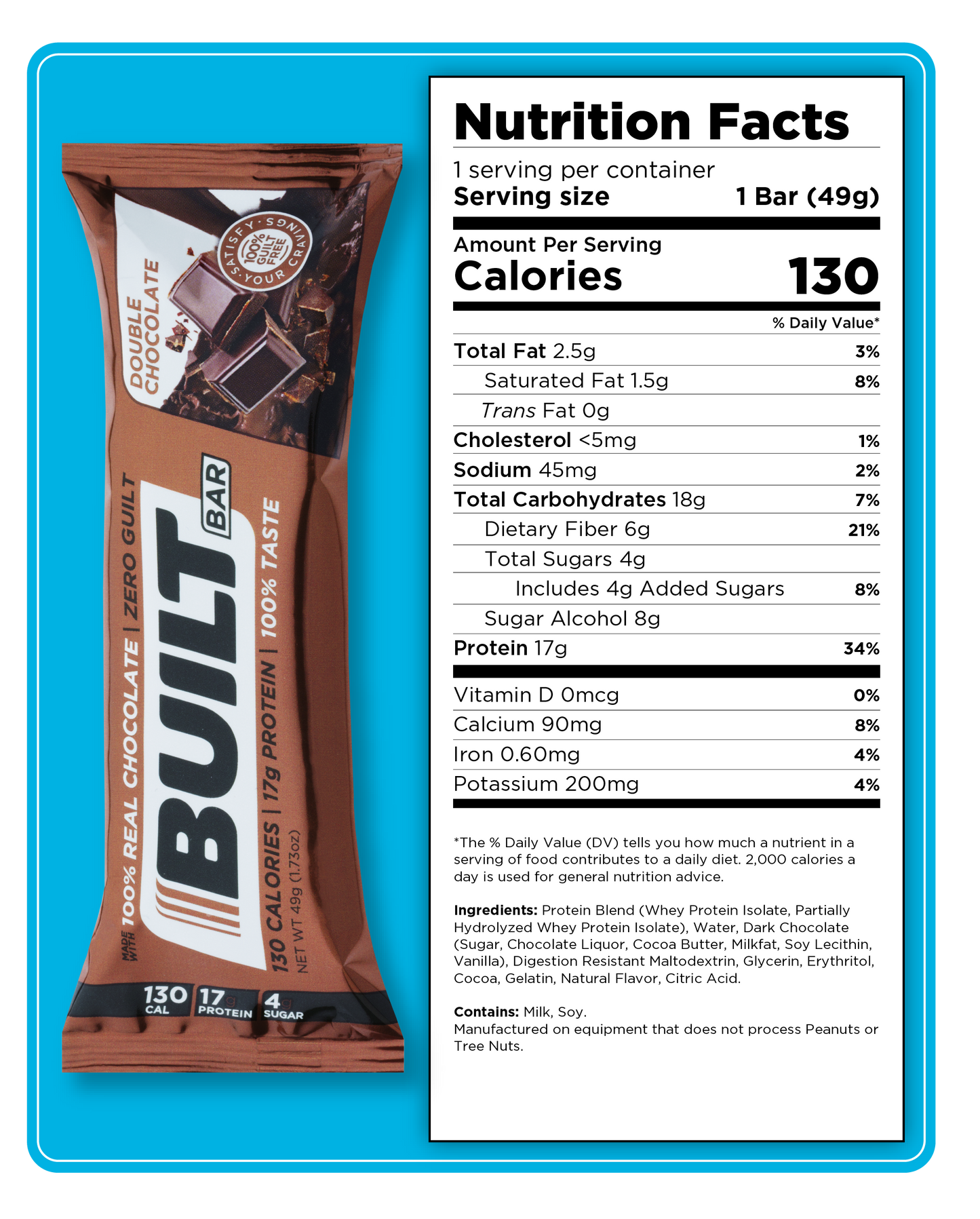 Built Protein Bar - 100% Real Chocolate - Zero Guilt (Box 12)