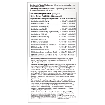 Garden of Life - Dr. Formulated Probiotics 30 billions  - Once Daily 30Vcaps