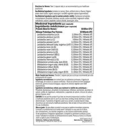 Garden of Life - Dr. Formulated Probiotics 50 billions for Women's - Once Daily 30Vcaps