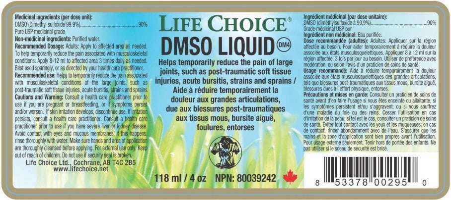 Life Choice - 90% DMSO Gel All Natural Pain Reliever - 100g