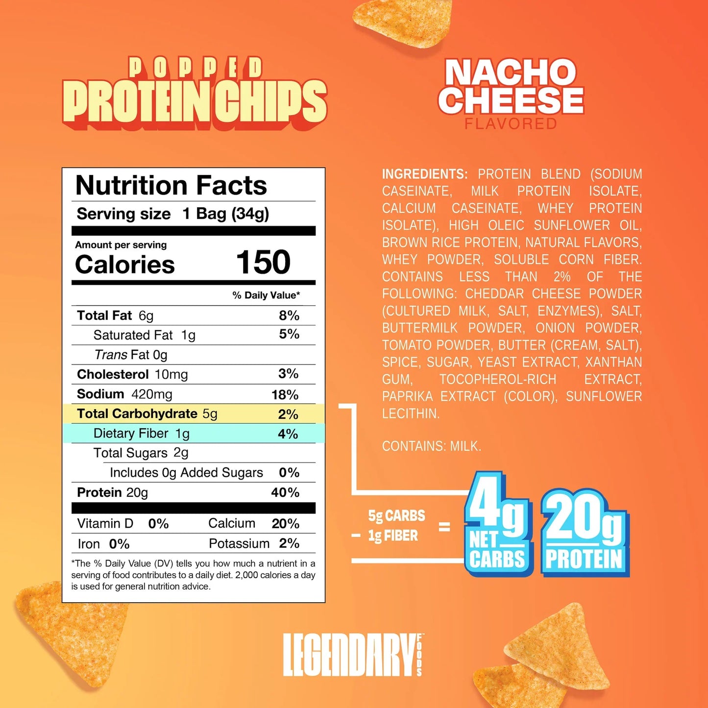 Legendary Foods - Popped Protein Chip - 34g