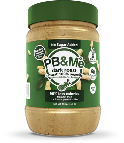 PB&Me - Powdered Peanut Butter - Dark Roast No Sugar Added 453g