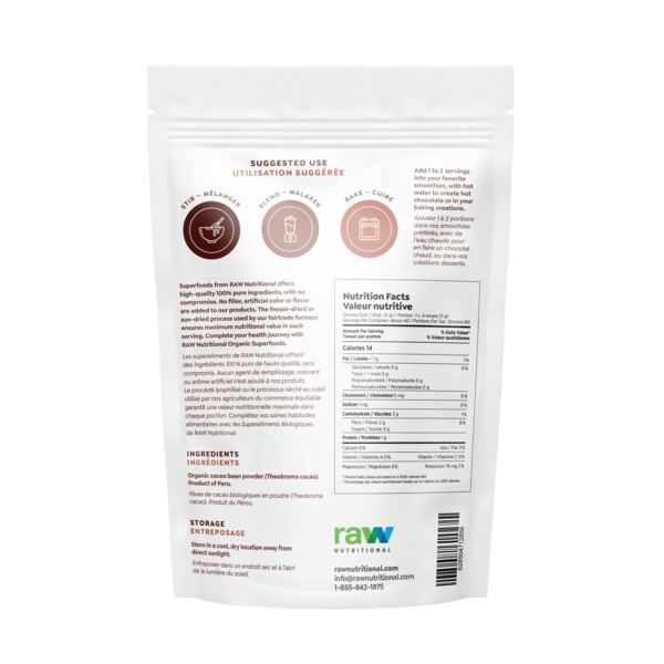 Raw Nutritional Pure Cacao Powder 280g