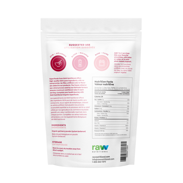 Raw Nutritional Pure Goji Powder 225g