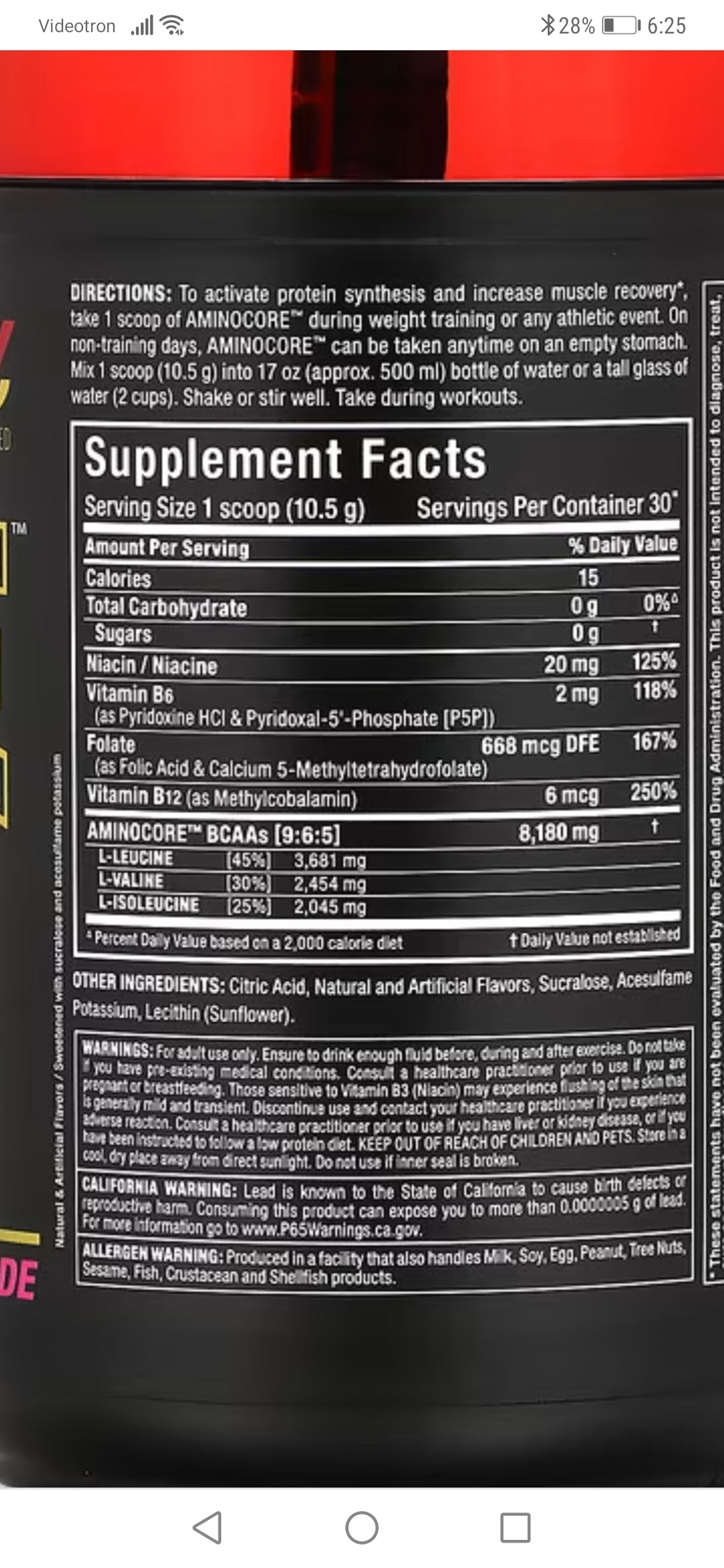 Allmax Aminocore 945g
