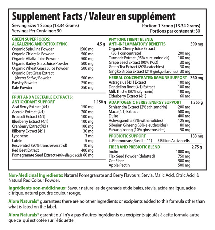 Alora Naturals -  True Greens - 400g