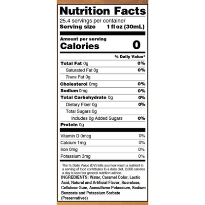 Skinny Syrups - 0 Calories - 0 sugar - 750ml