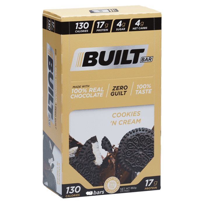 Built Protein Bar - 100% Real Chocolate - Zero Guilt (Box 12)