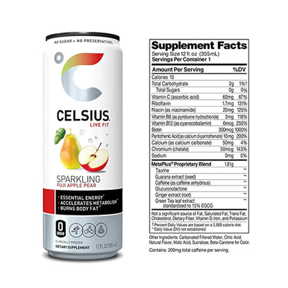 Celsius Energy Drink - Sparkling Essential Fitness Drink - 355ml
