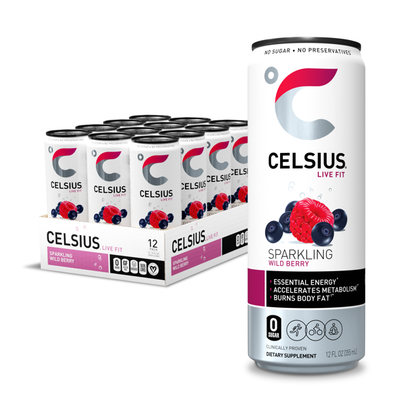 Celsius Energy Drink - Sparkling Essential Fitness Drink - 12x355ml