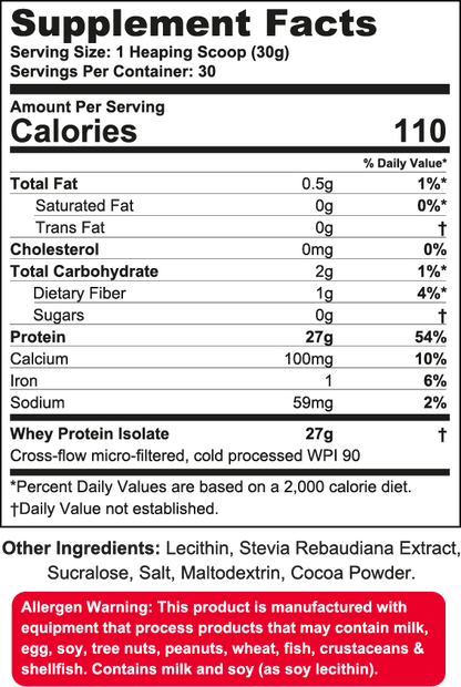 Wanted1 ISO1 - Ultra Pure Whey Isolate Protein - 5lbs