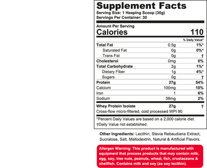 Wanted1 ISO1 - Ultra Pure Whey Isolate Protein - 5lbs