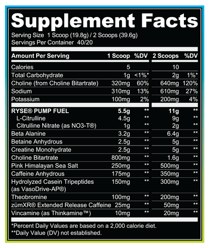 Ryse Supps - Godzilla Pre Workout - 732g