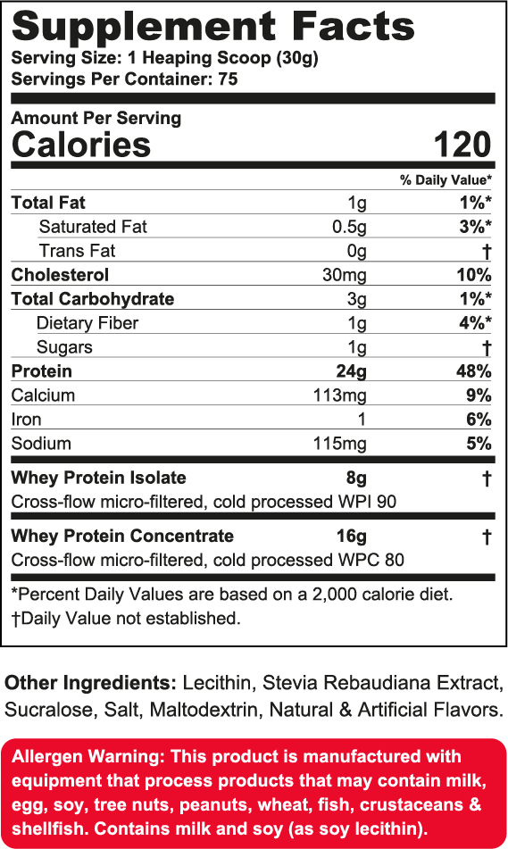 Wanted1 Whey1 -100% Whey Protein - 5lbs